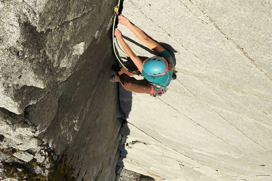 Alpine rock climbing at the Durrand Glacier