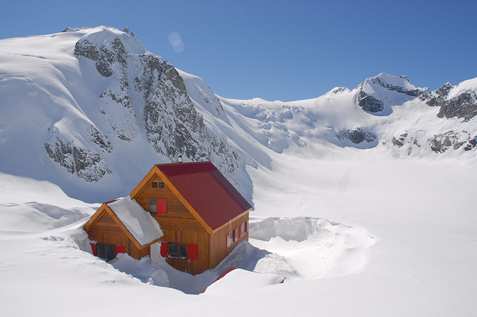 Skiing at The Durrand Glacier Chalet