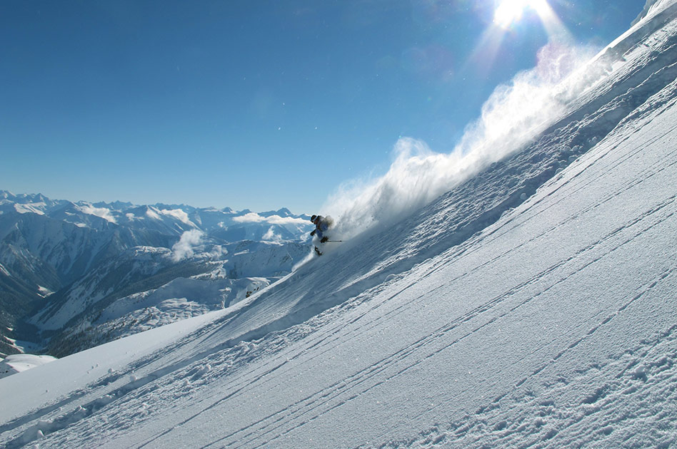 Skiing at The Durrand Glacier Chalet