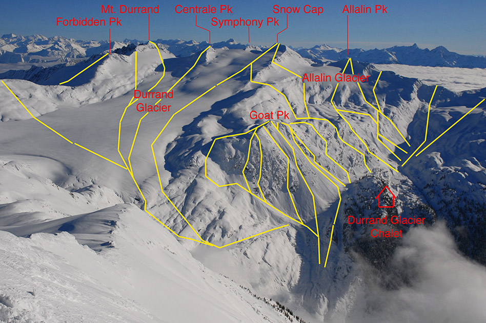 Ski Terrain at the Durrand Glacier Chalet